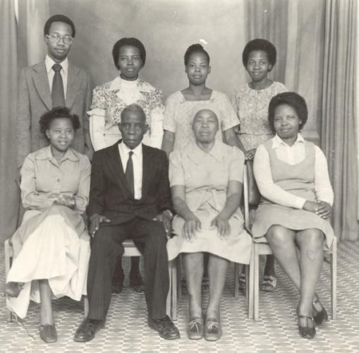 Semo's family -the Anaminyi family (Semo seated in front 1st from right)